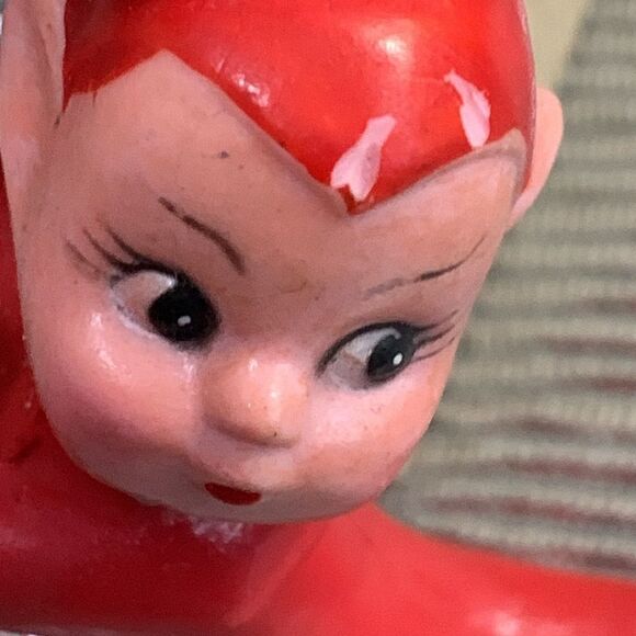 Vintage Rubber Red Pixie Climber Elf
Christmas Ornament - Picture 3 of 15